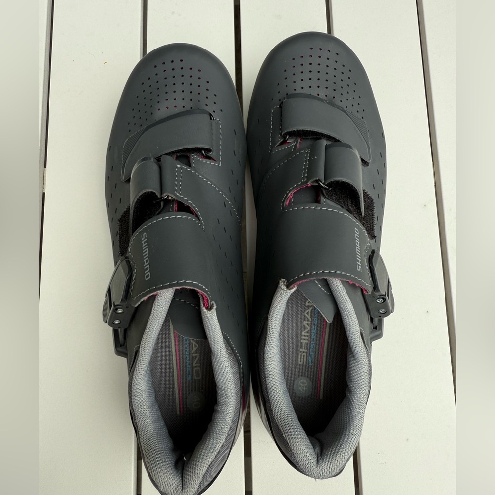 Shimano Black and Pink Cycling Shoes